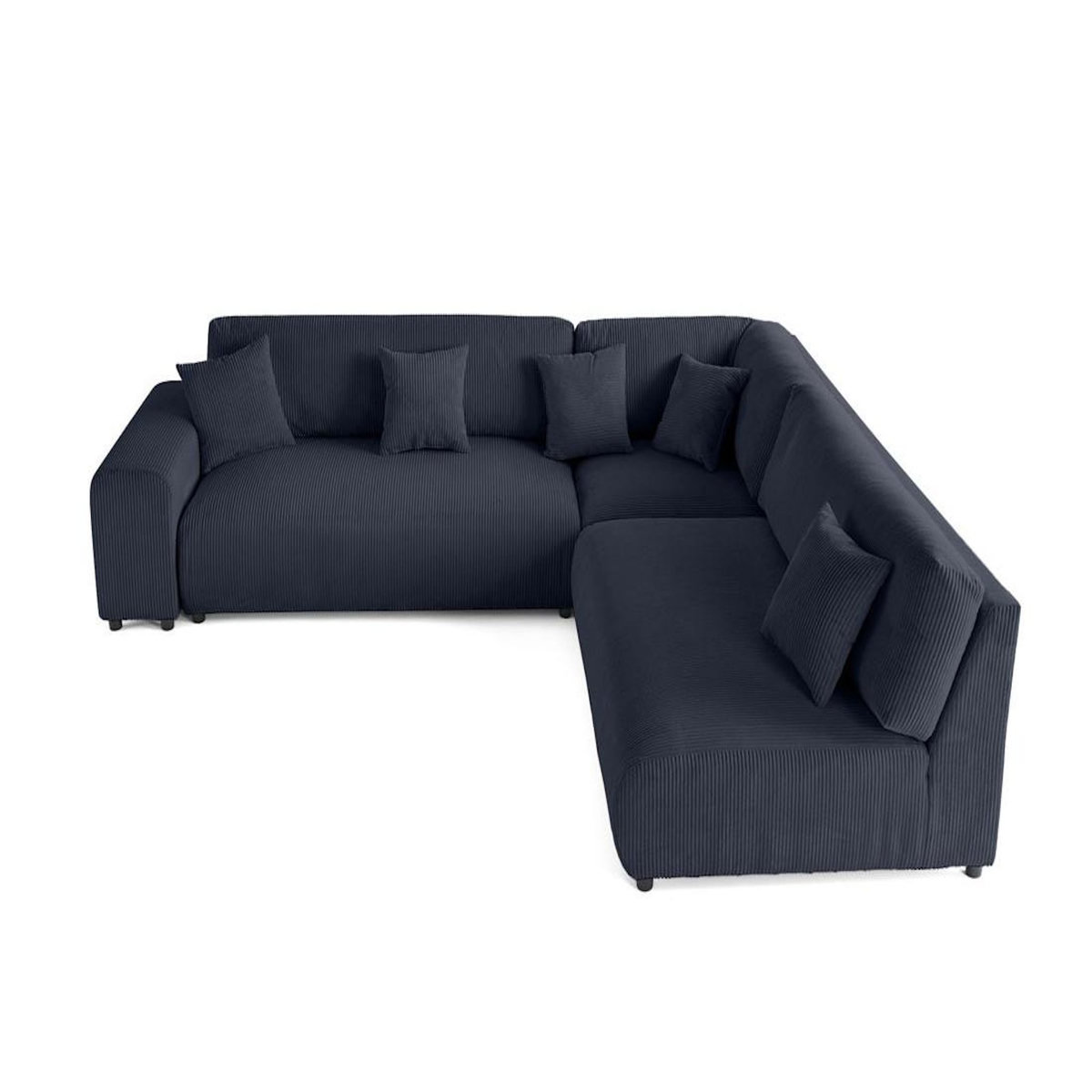 LISA DESIGN Garance - canapé modulable d'angle droit - 6 places - en velours côtelé