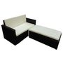 Voir la diapositive 3 : VIDAXL Salon de jardin 2 pcs avec coussins Resine tressee Noir