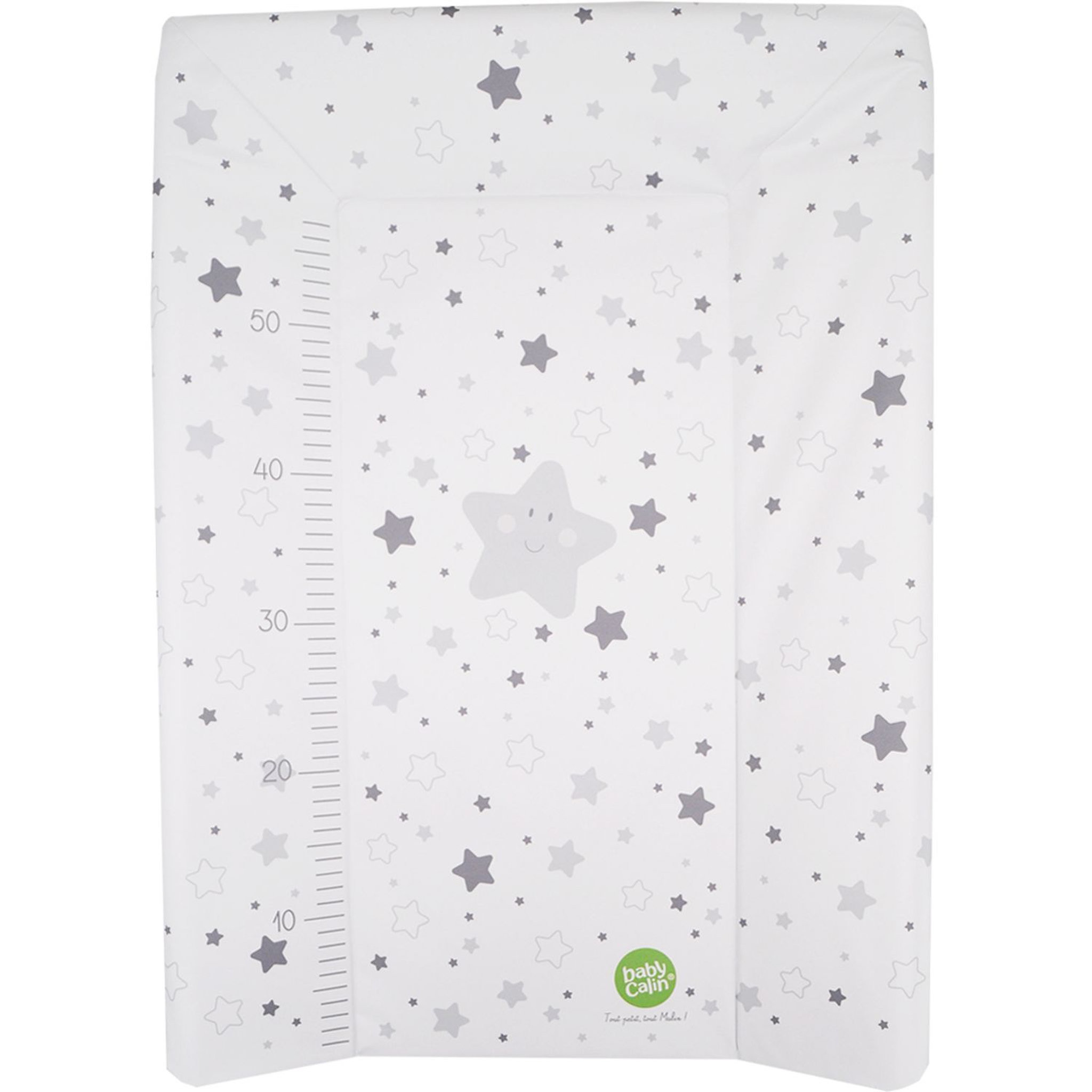 Voir la diapositive 1 : Babycalin Matelas à langer Luxe 50x70cm ETOILE GRIS CLAIR
