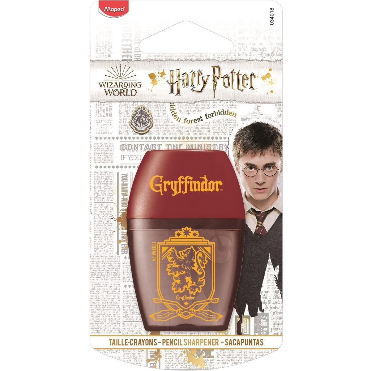 MAPED Taille-crayon 1 trou plastique avec réservoir HARRY POTTER