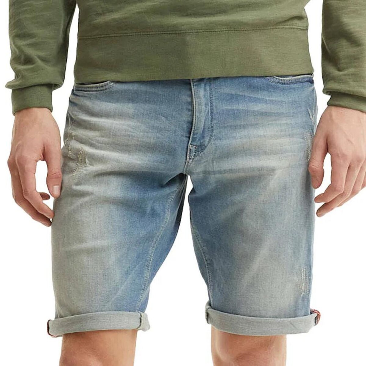 Short en jean Bleu Clair Homme Petrol Industries SHO003 pas cher