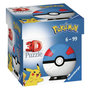 Voir la diapositive 2 : RAVENSBURGER Ravensburger - Puzzle 3D Pokémon Great Ball 55 pièces