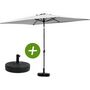 Voir la diapositive 1 : Habitat et Jardin Parasol jardin  Sol 2  - Rectangle - 2 x 3 m - Gris + Dalles à lester incluses