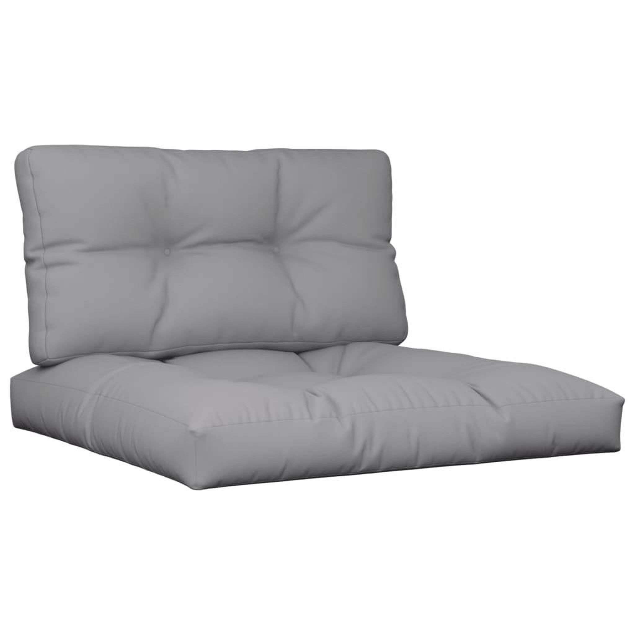 Voir la diapositive 2 : VIDAXL Coussins de palette lot de 2 gris tissu