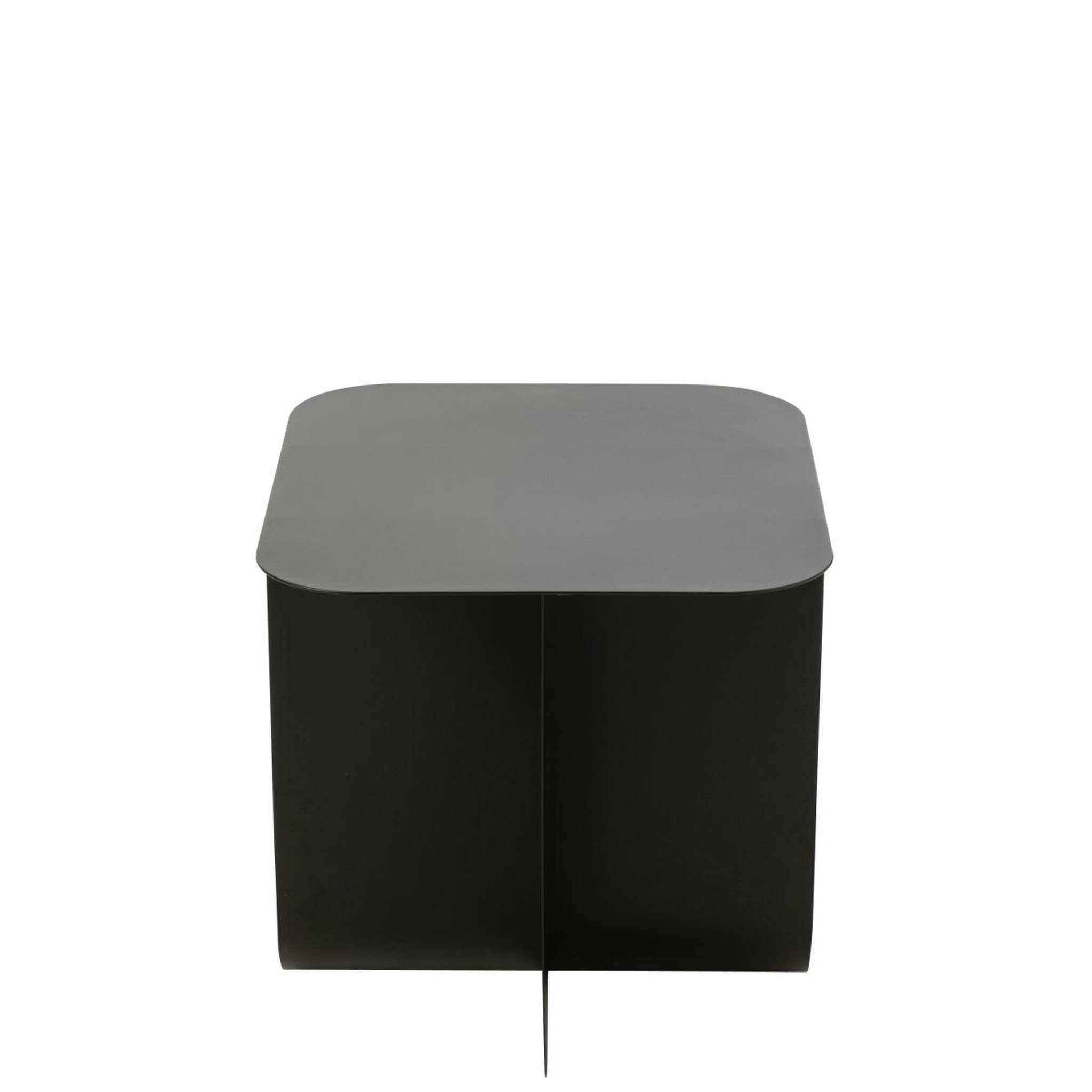 Voir la diapositive 3 : J-LINE Table d'Appoint Carrée en Métal  Reva  39cm Noir