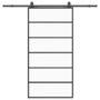 Voir la diapositive 2 : VIDAXL Porte coulissante kit de quincaillerie noir 102x205cm verre ESG