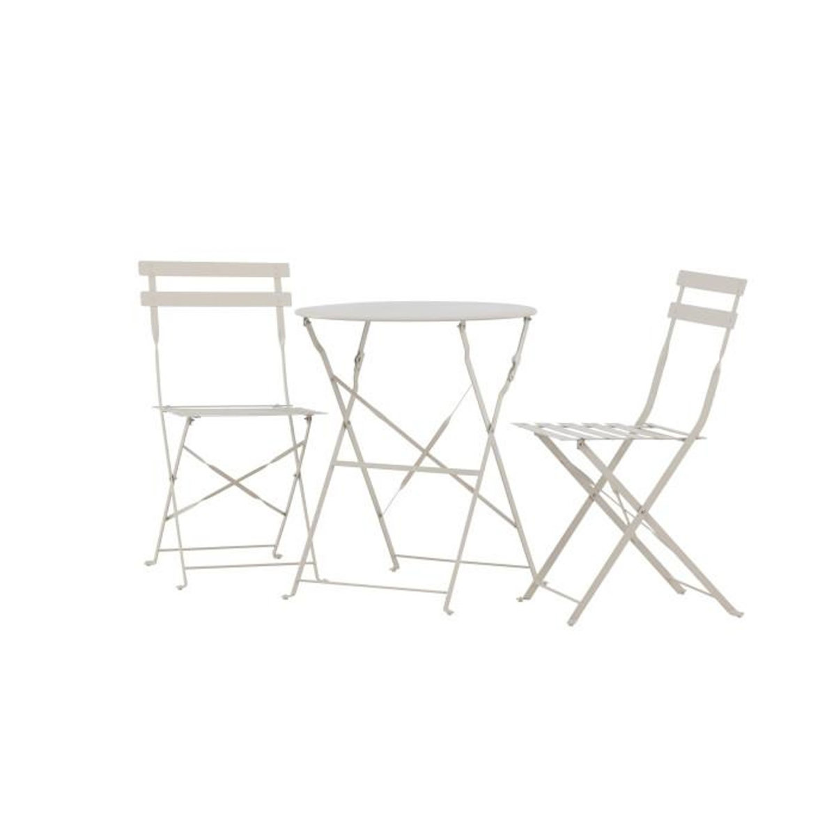 Paris Prix Ensemble Table de Jardin & 2 Chaises  Tao  71cm Beige