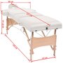 Voir la diapositive 6 : VIDAXL Table de massage pliable et tabouret 10 cm d'epaisseur Blanc