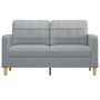 Voir la diapositive 3 : VIDAXL Canape a 2 places Gris clair 140 cm Tissu