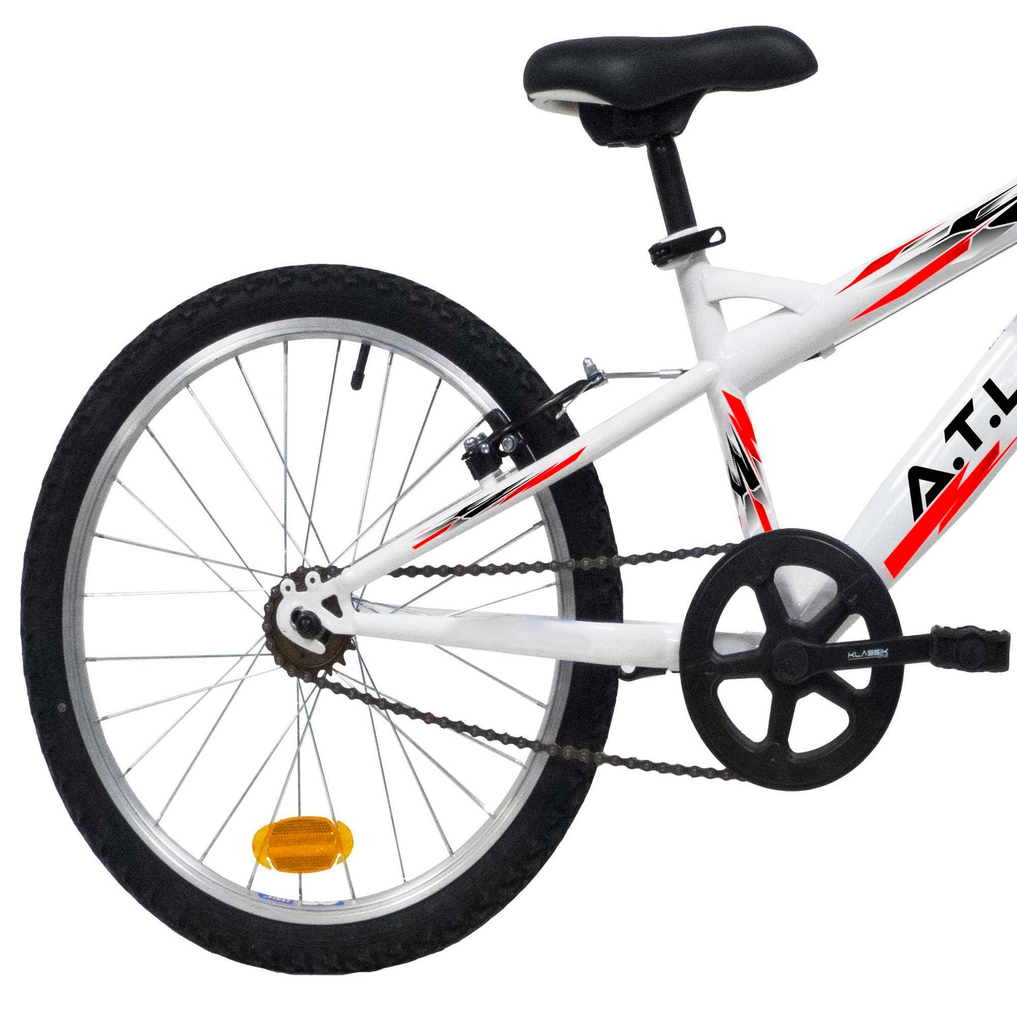 Voir la diapositive 2 : Vélo enfant (120/140 cm) - VTT 20'' Rigide Mixte   ATLAS    pour enfant de 120 à 140 cm avec Freins V-Brake - Monovitesse & Jantes en aluminium
