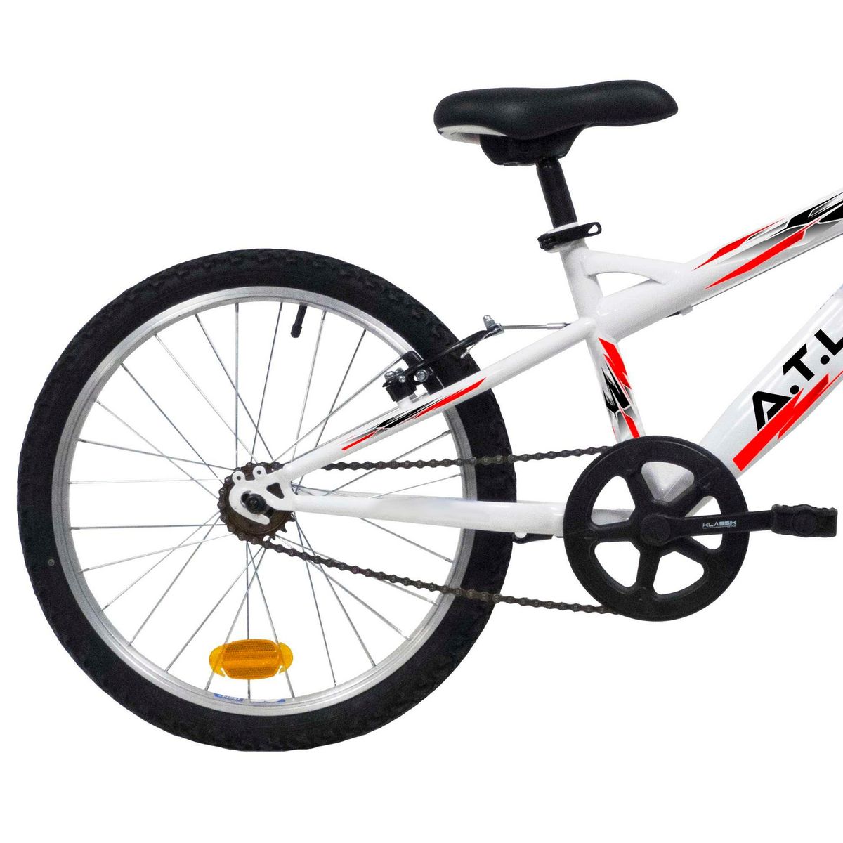 Vélo enfant (120/140 cm) - VTT 20'' Rigide Mixte   ATLAS    pour enfant de 120 à 140 cm avec Freins V-Brake - Monovitesse & Jantes en aluminium