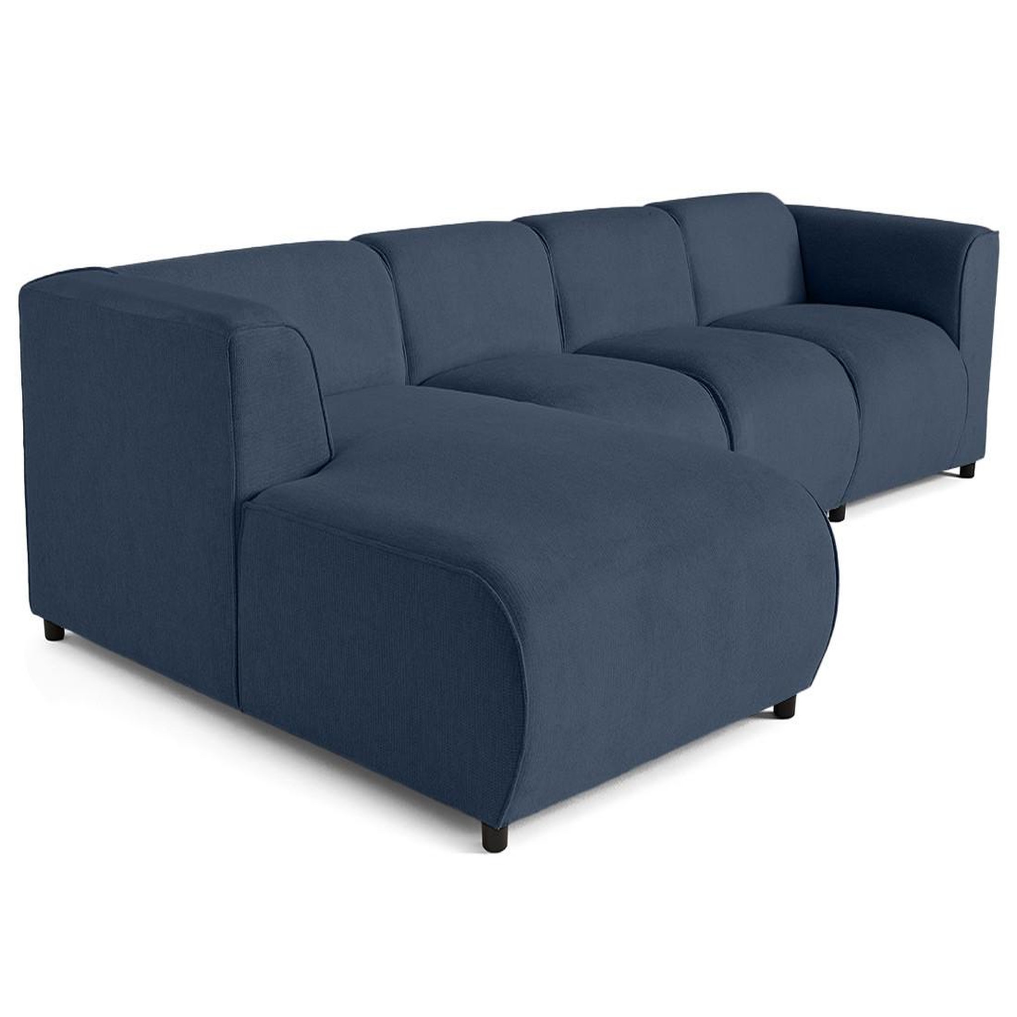 Voir la diapositive 2 : LISA DESIGN Suaro - canapé modulable d'angle gauche 5 places en tissu texturé