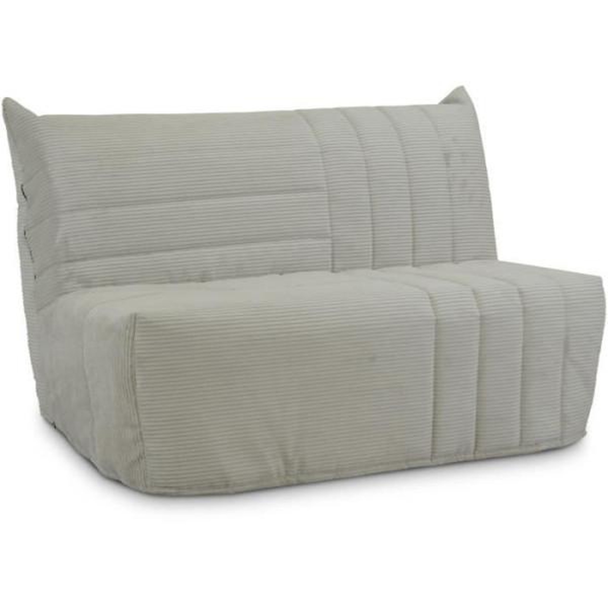 Voir la diapositive 1 : MARKET24 Banquette BZ 2 places BECCI - Velours côtelé Beige - Matelas Bultex - Fabrication française