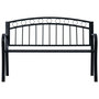 Voir la diapositive 2 : VIDAXL Banc de jardin 125 cm Noir Acier