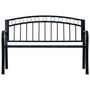 Voir la diapositive 2 : VIDAXL Banc de jardin 125 cm Noir Acier