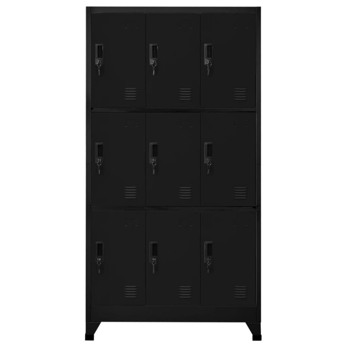 VIDAXL Armoire a casiers Noir 90x45x180 cm Acier