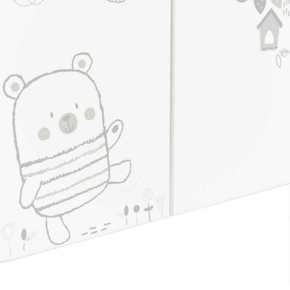 Paris Prix Commode Plan à Langer  Pitt  110cm Blanc & Gris