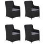 Voir la diapositive 5 : VIDAXL Ensemble a manger de jardin 5 pcs Noir