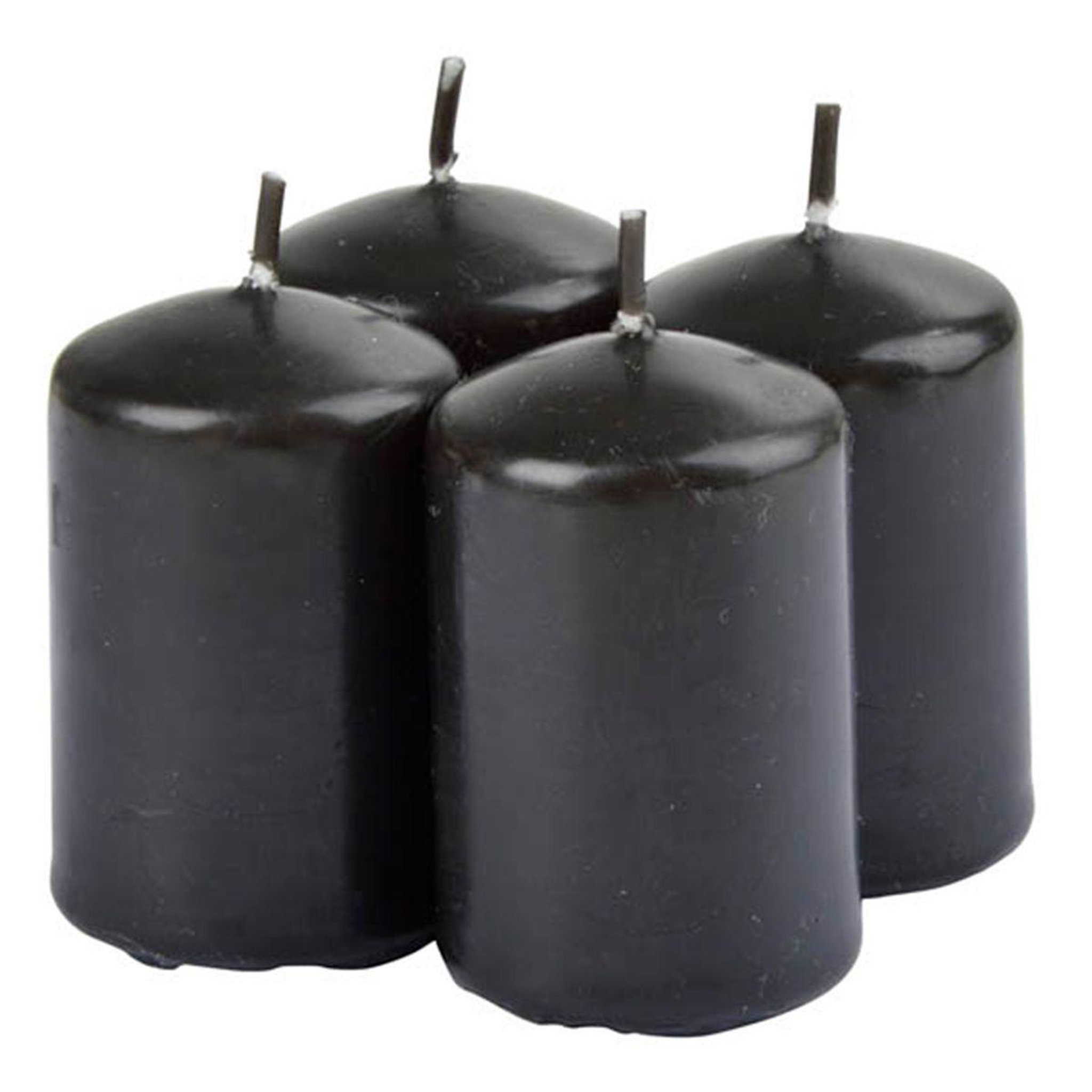 HOMEA Lot de 4 bougies pilier  essentiel ii  6cm bois de santal