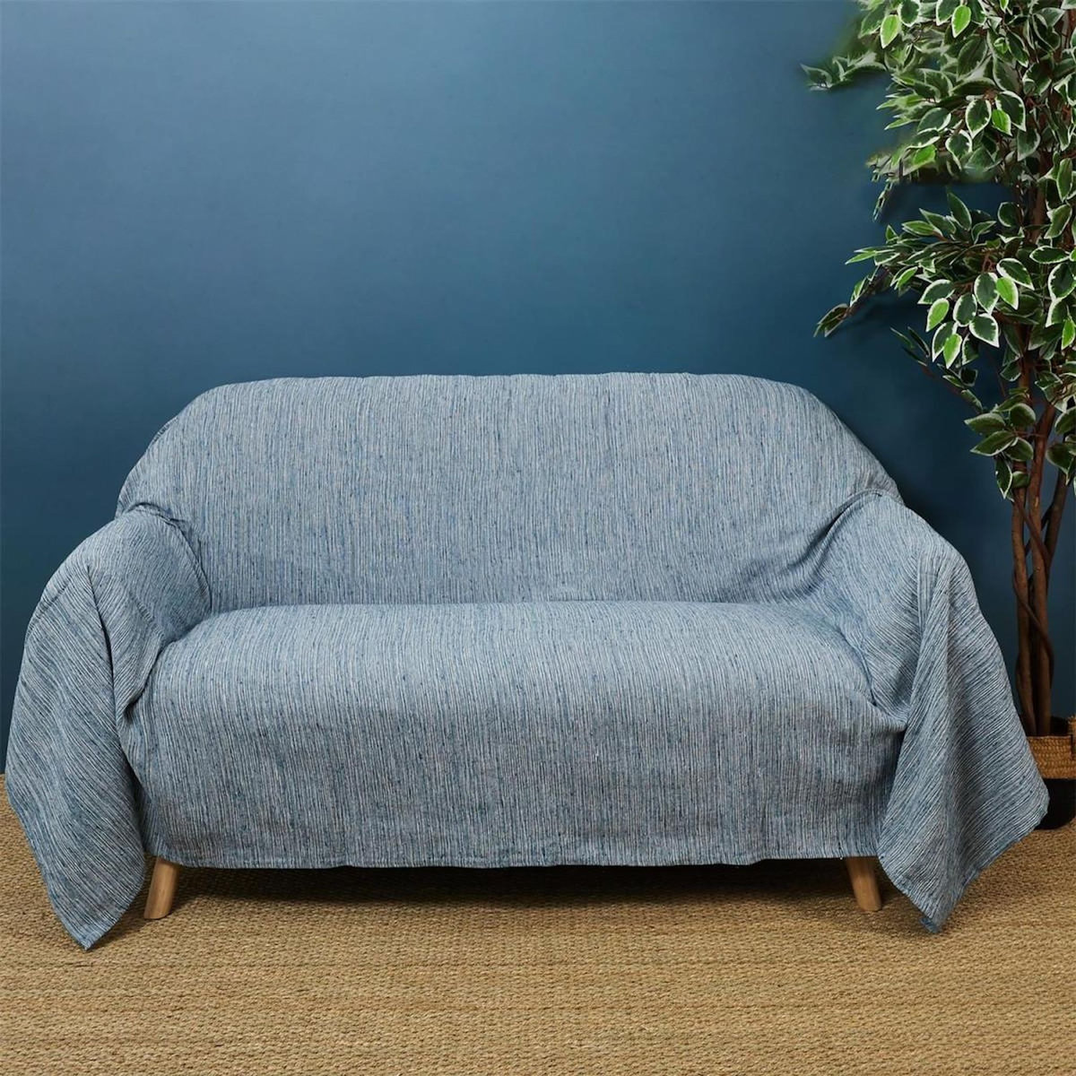 Paris Prix Jeté de Canapé  Blen  170x250cm Bleu Canard