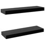 Voir la diapositive 2 : VIDAXL Etageres murales flottantes 2 pcs Noir 40x20x3,8 cm