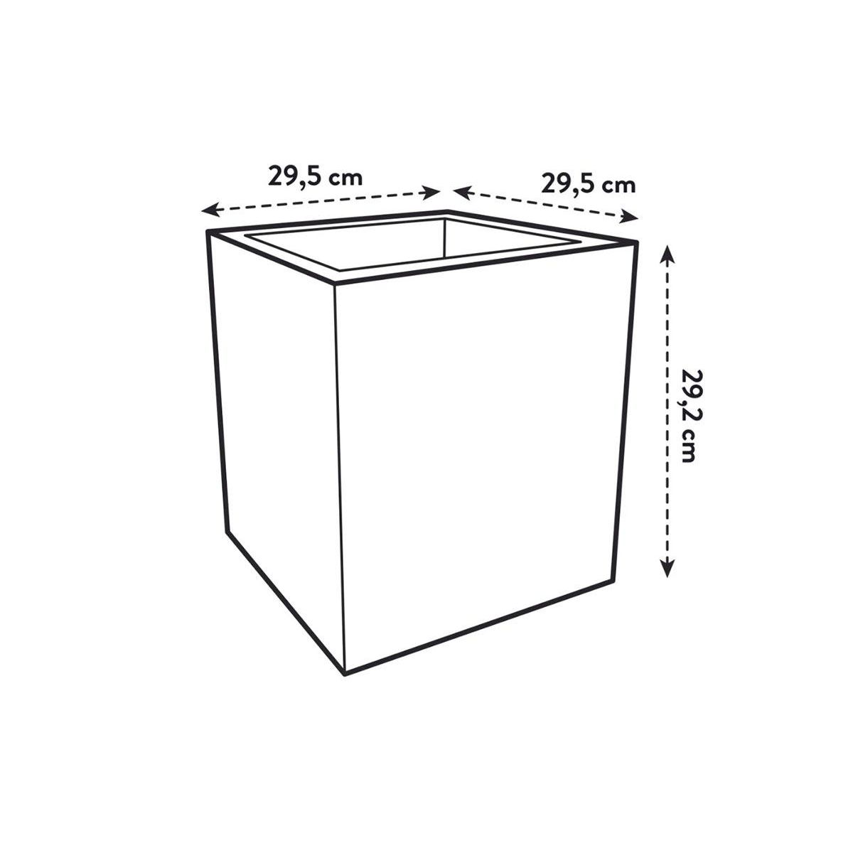 ELHO Jardinière carré en plastique 30 x 30 cm Elho Vivo Next Square ciment clair