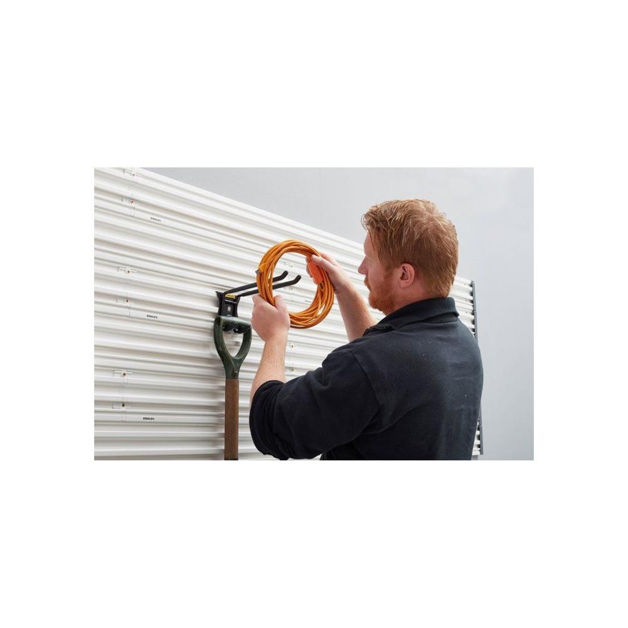 Voir la diapositive 4 : Stanley Crochet double trackwall en acier pour rangement d'outils stst82606-1
