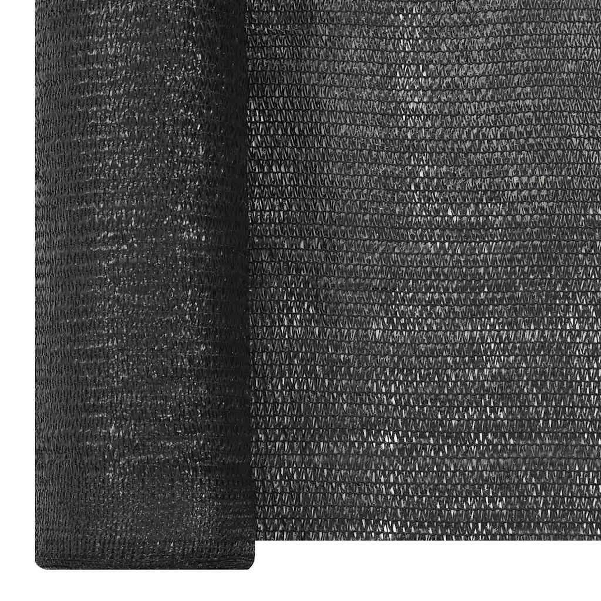 Voir la diapositive 3 : VIDAXL Filet brise-vue noir 1,5x25 m pehd 150 g/m^2