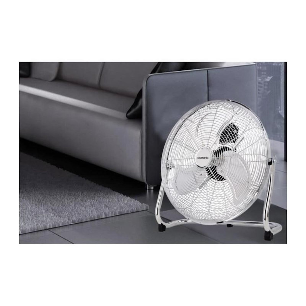 OCEANIC Ventilateur industriel de sol OCEANIC- Brasseur dair 70 W - 3 vitesses - Diametre 35 cm