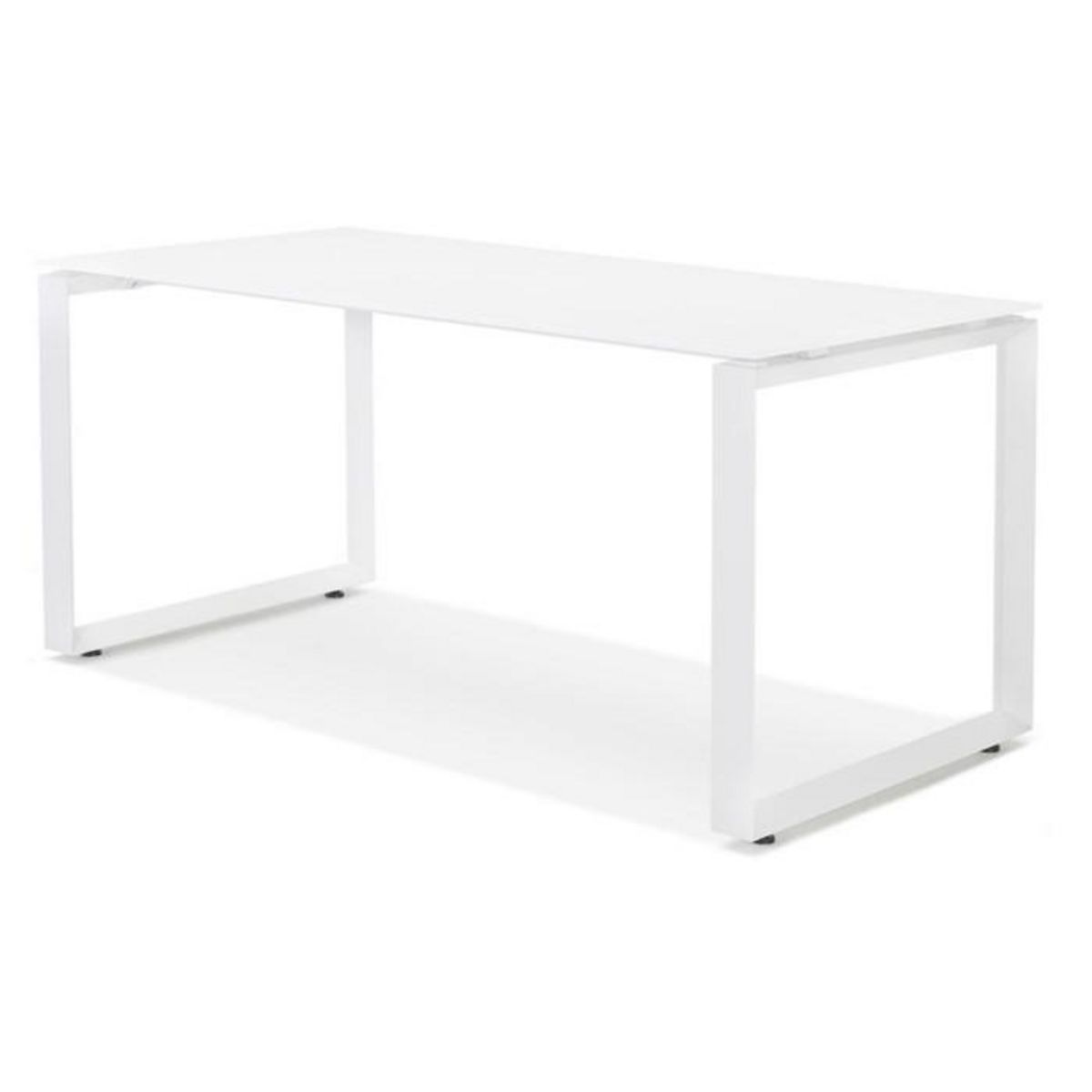 Paris Prix Bureau Design en Verre  Abigano  160cm Blanc