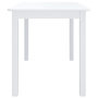Voir la diapositive 4 : VIDAXL Table a manger Blanc 114x71x75 cm Bois d'hevea massif