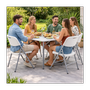 Voir la diapositive 4 : KZ GARDEN Lot de 4 Chaises pliantes blanches Plastique renforcé Chaise d'appoint Intérieur/Extérieur Jardin Réception KZGarden