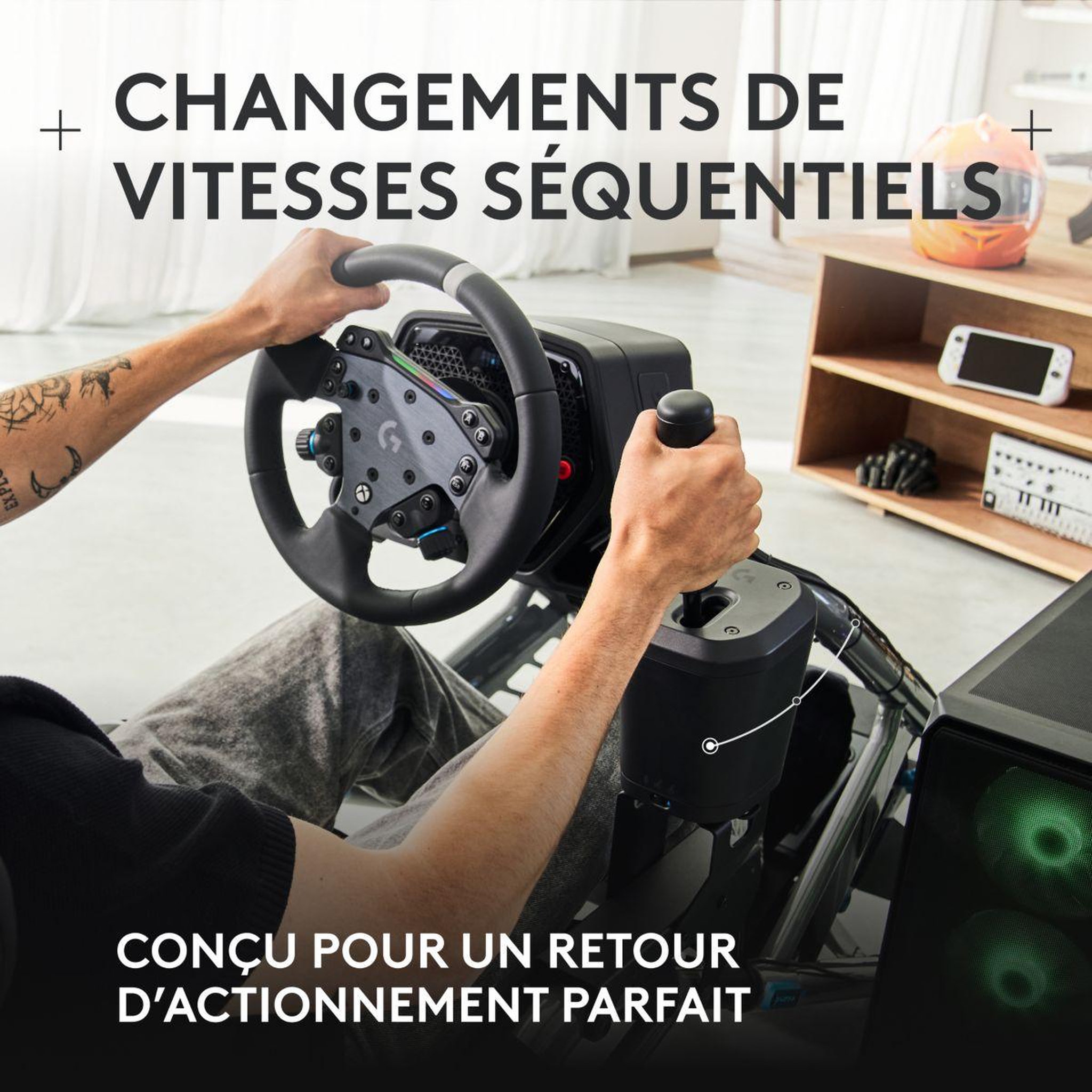 Voir la diapositive 3 : Logitech Levier de vitesses RS Shifter & Handbrake Noir