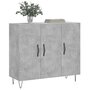Voir la diapositive 3 : VIDAXL Buffet gris beton 90x34x80 cm bois d'ingenierie