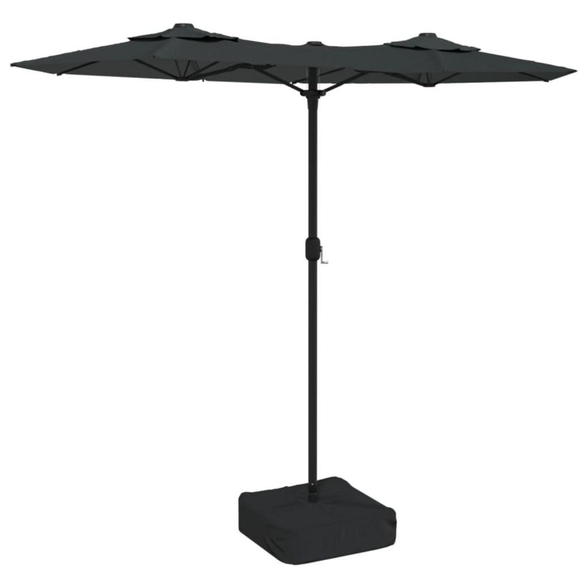VIDAXL Parasol de jardin a double tete anthracite 316x240 cm
