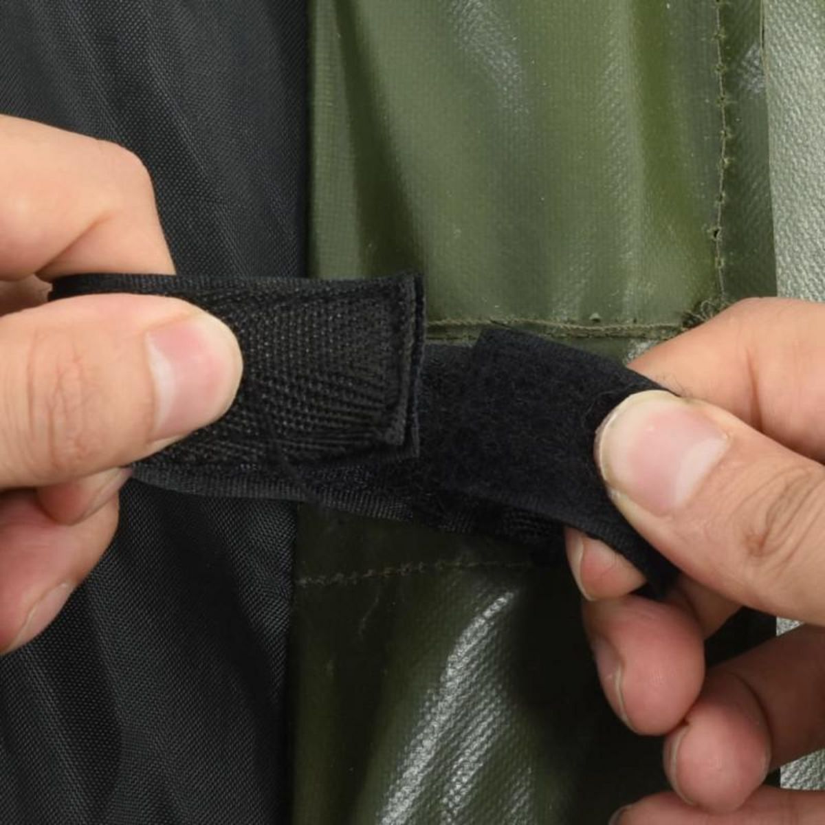 VIDAXL Sac de canne à pêche vert foncé 160 cm tissu oxford