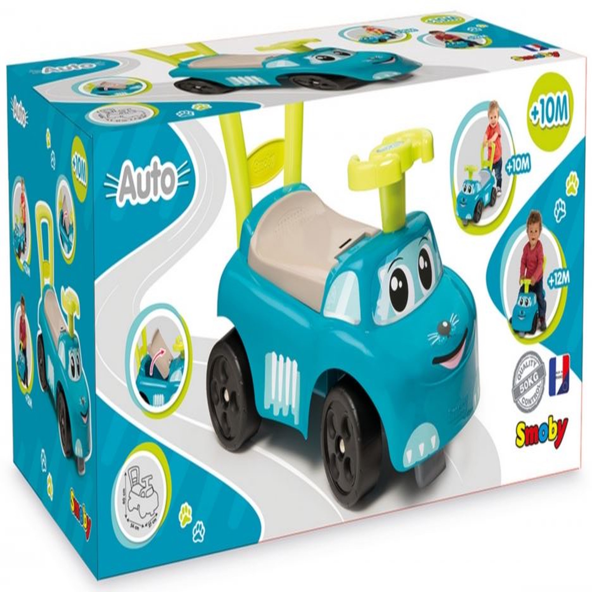 Voir la diapositive 4 : SMOBY Porteur auto - bleu