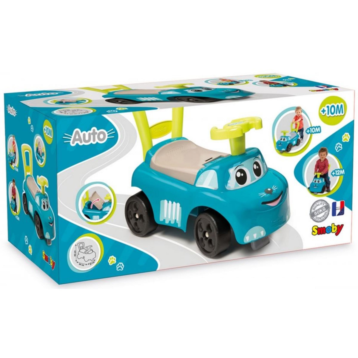 SMOBY Porteur auto - bleu