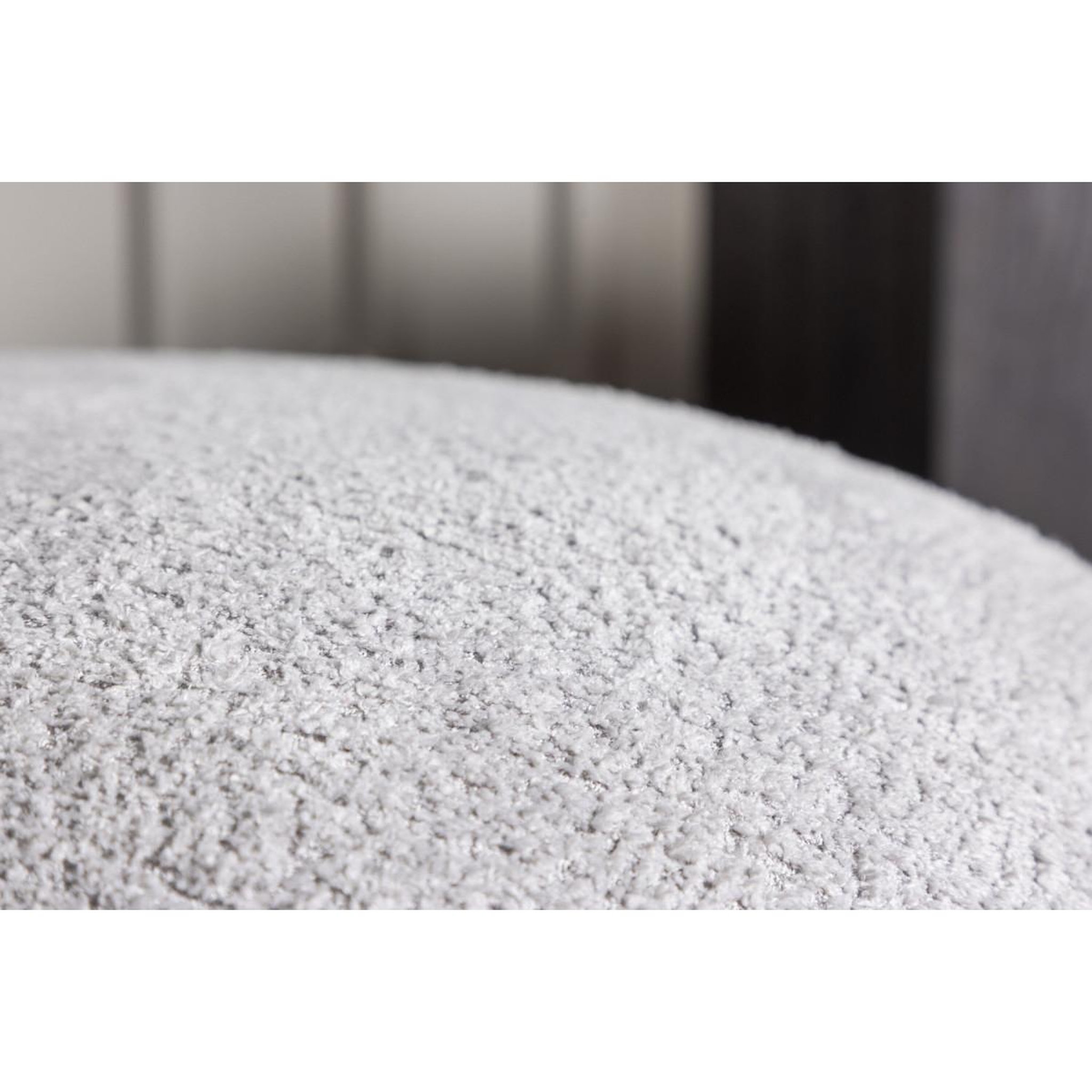 Voir la diapositive 5 : Paris Prix Pouf rond bouclette  bologna  74cm gris clair
