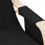 VIDAXL Chaise a bascule Noir Tissu
