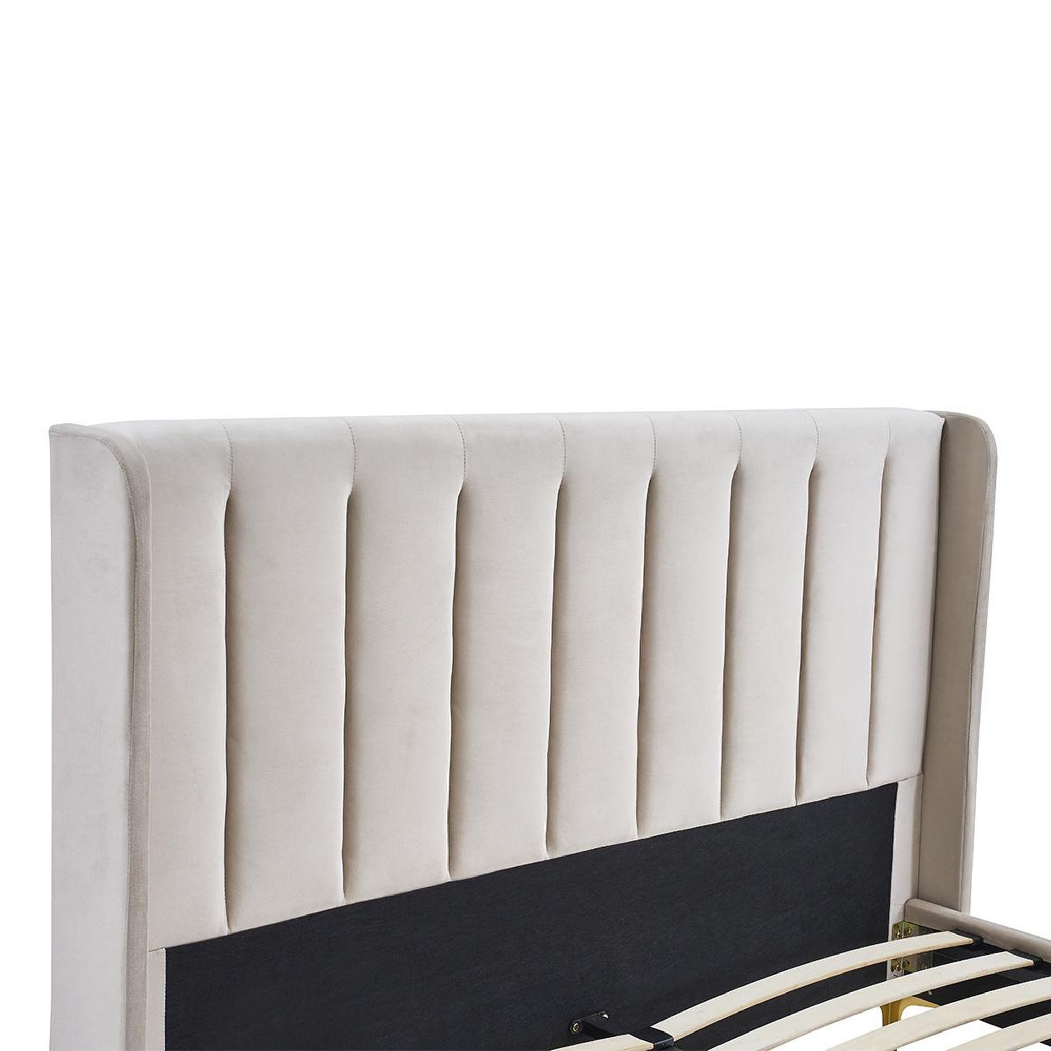 Voir la diapositive 3 : BELLECOUR Bellecour literie | sommier avec tête de lit lavezzi | coloris beige