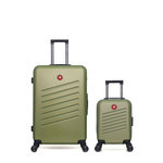 SWISS KOPPER SWISS KOPPER - LOT DE 2 - Valises grand format et cabine XXS ZURICH. Coloris disponibles : Beige, Rose, Bleu, Gris, Vert
