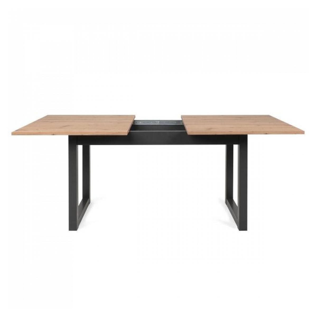 HomeStyle4U Table Extensible en Bois au Style Industriel pour Dîner en Famille