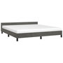 Voir la diapositive 3 : VIDAXL Cadre de lit sans matelas gris fonce 160x200 cm velours