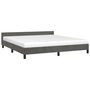 Voir la diapositive 3 : VIDAXL Cadre de lit sans matelas gris fonce 160x200 cm velours