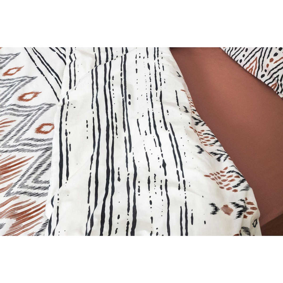 Home collection Parure housse de couette 100% coton 57fils-ethnic