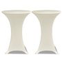 Voir la diapositive 2 : VIDAXL Housse de table Ø 60 cm Creme extensible 2 pcs