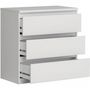 Voir la diapositive 5 : MARKET24 Commode CHELSEA 3 Tiroirs - Couleur blanc mat - L 77,2 x P 42 x H 79,9 cm