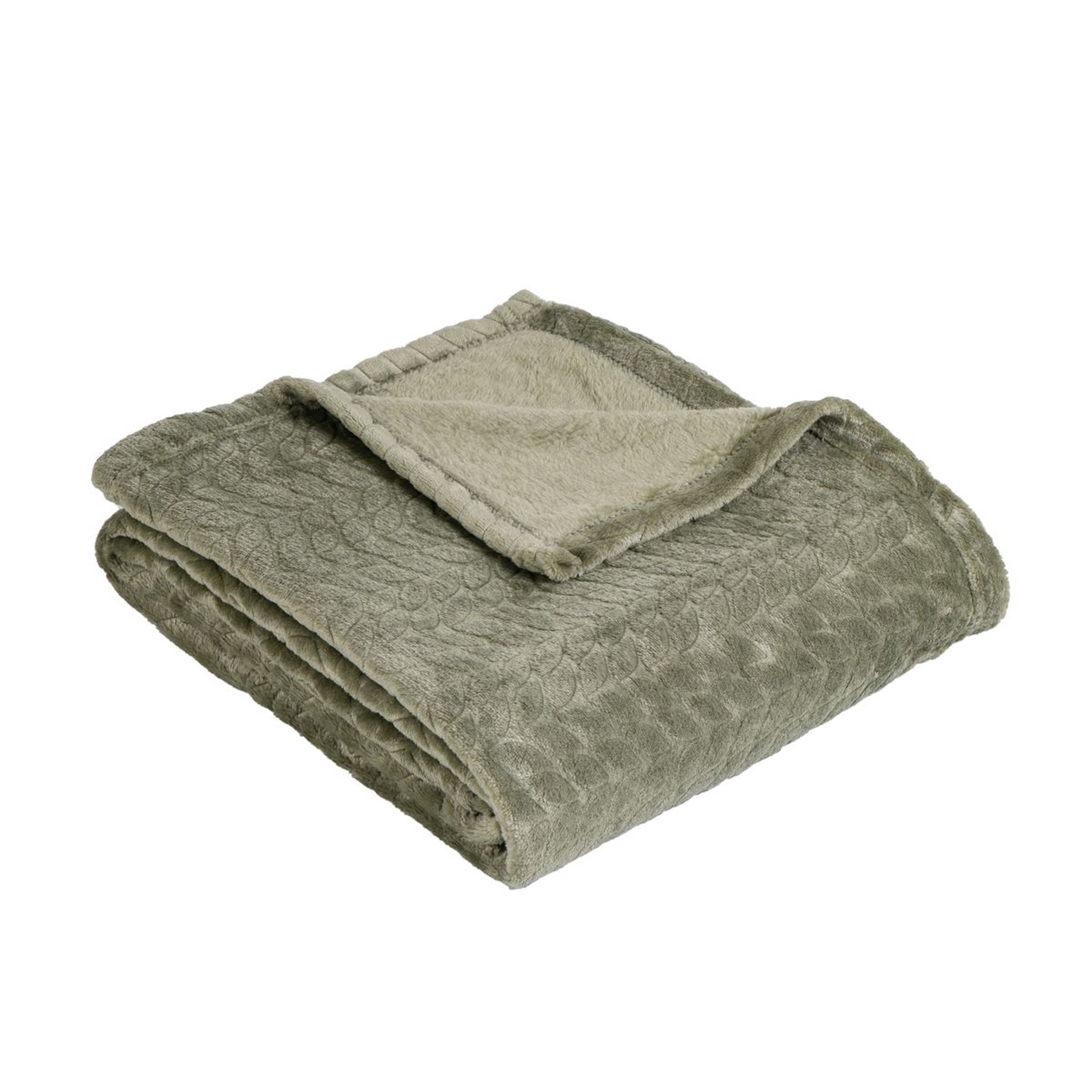 Voir la diapositive 1 : ACTUEL Plaid uni en flanelle 230gsm