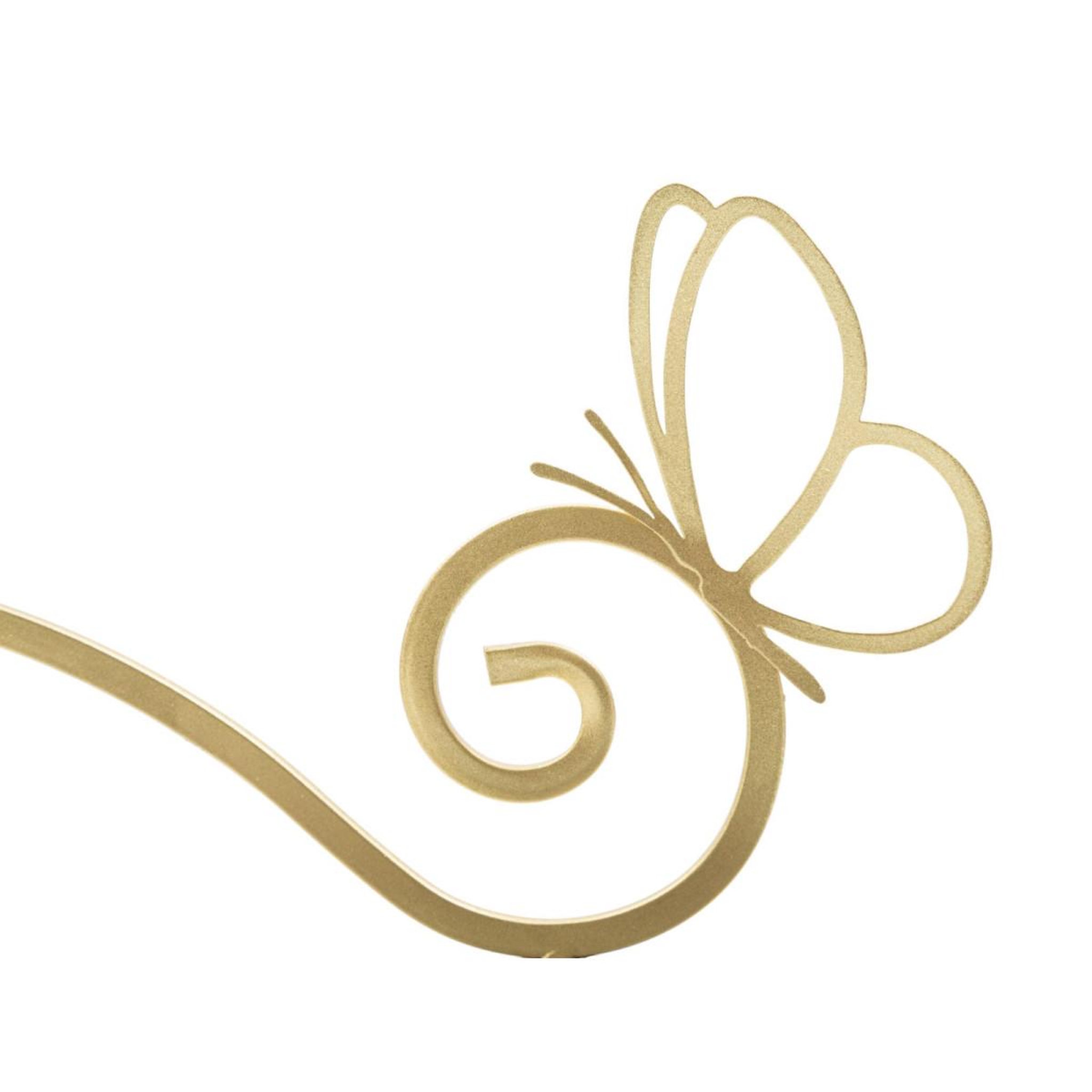 Voir la diapositive 5 : Paris Prix Lot de 2 tables de chevet murales  butterfly  41cm or